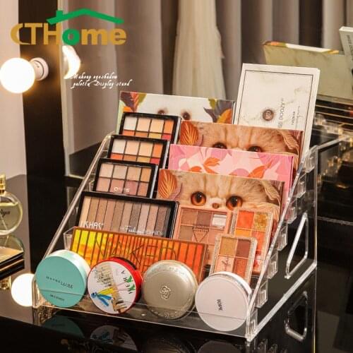 Seven floors Clear Acrylic Makeup Pressed powder Tools Holder Eyeshadow Palette Organizer Box Nail polish perfume display stand