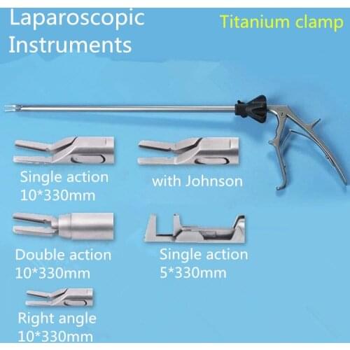 Thoracic and Laparoscopic Surgical Instruments Titanium clamp Single Action Titanium Clamp Double Action Titanium Clamp