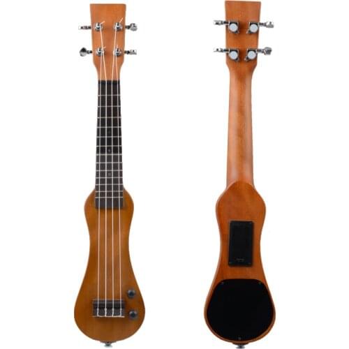 21 inch Electric Ukulele Solid Wood Creative Peanut Shell Mahogany Peanut Shaped UKE Ukelele UK2337