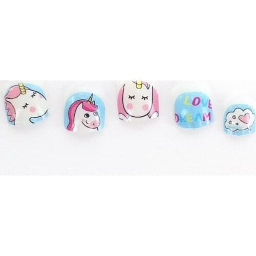 Unicorn Nail Stickers For Kids Cartoon Nail Art Decoration Nail Wraps Cute Elements Manicure Foil Nail Art Decal Child