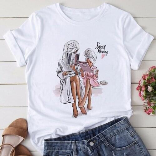 Vintage Mothers Day Mom And Daughter T-shirt Harajuku Women Tshirt Summer Anime Graphics Tees Tops Short Sleeve Femme T-shirts