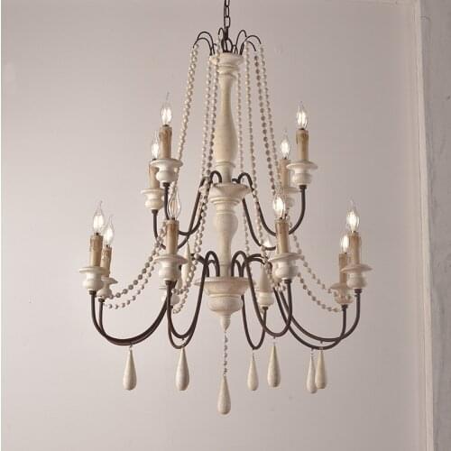 Vintage Chandelier Retro Candle Chandelier for Living Room Bedroom Decoration Loft Mid Century Lighting Lights for Room