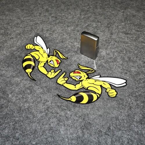 NO.S166 Italy Motorcycle Reflective Stickers Cartoon Bee Waterproof Car Door Stickers and Decals