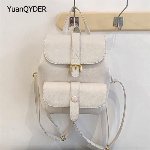 2021 New Womens Backpack High Quality PU Leather Women School Bags Luxury Designer Ladies Anti-theft Backpack Mochilas De Mujer