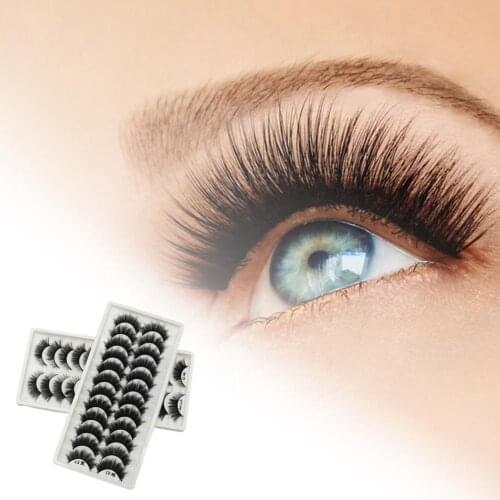 12Pairs A(SC003)/B(C3)/C(SC012) False Eyelashes Seamless Fusion Natural Fiber Makeup Extensions Eye Lashes for Dressing Room