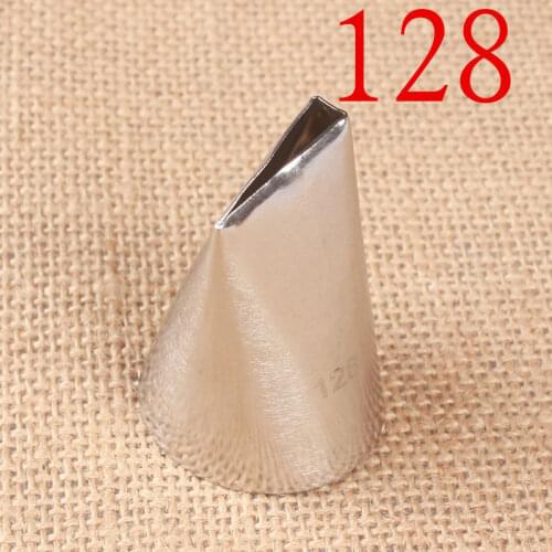 128# Straight Rose Petals Cream Bean Paste Decorating Mouth 304 Stainless Steel Baking Cake DIY Tool Large