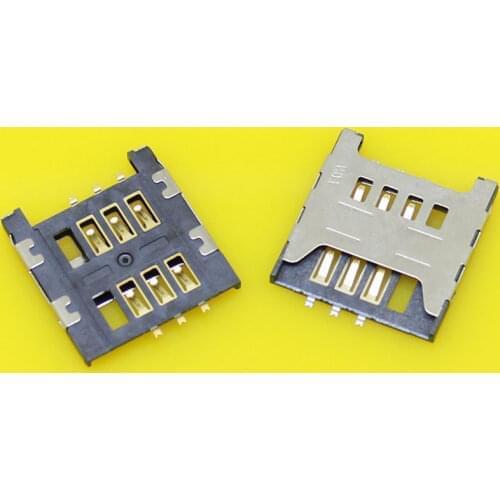 Best Price 2pieces New sim card reader holder for Samsung GT E1200M E1200 I519 I939D I939i tray slot socket connector