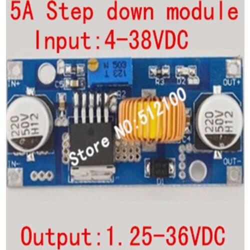 30pcs 5A DC-DC step down module 4-38VDC to 1.25-36VDC high power high effeciency low ripple with