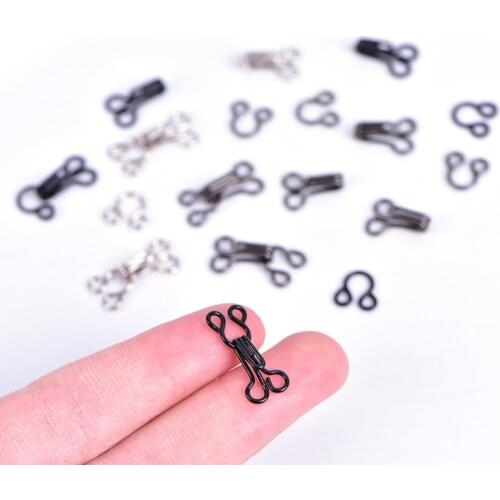 50Pcs Sewing Hooks And Eyes Closure Eye Sewing Closure For Bra Coat Jacket 1.2cm X 0.7cm Sewing Accessories