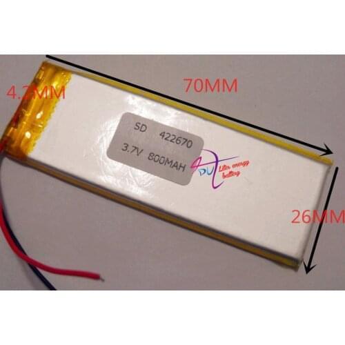 Best battery brand Size 422670 3.7V 800mah 402570 tablet battery with Protection Board For MP4 MP5 GPS Digital Product Fre