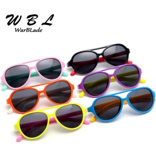 WarBLade Brand Quality Boy Girls TR90 Sun Glasses Kids Sunglasses Polarized Baby Child Pilot Sunglass Infant Oculos Shades 843