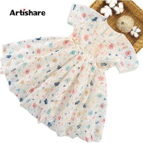 Kids Dresses For Girls Lace Dress For Kids Girl Floral Pattern Children Dresses Summer Childrens Costumes For Girls 6 8 10 12 1