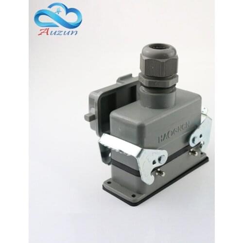 H16B - HE - 016-2 heavy duty connector base 16 core with cover on top of the line double buckle 16 a500v screw connection