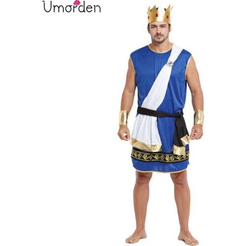 Umorden Carnival Halloween Costume for Men King Gods The Zeus Costumes Cosplay Clothing Dress Set
