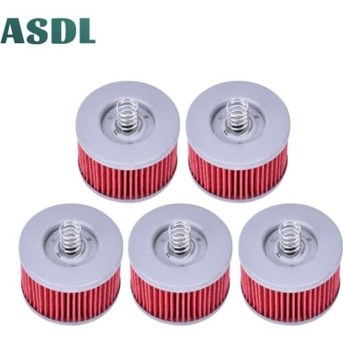 5 Pieces Motorcycle Oil Filter for Bajaj 100 Boxer 115 Caliber 130 Boxer 135 Pulsar for Yamaha YS125 150 Byson FZ16