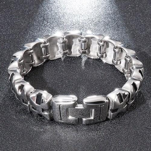 Trendy mens trendy fashion single product 316L stainless steel personality creative mens bracelet