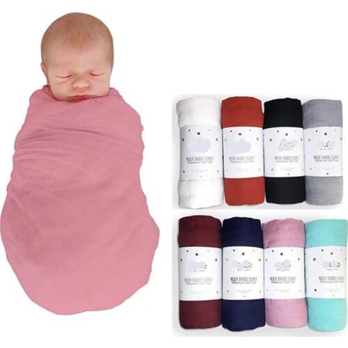 Muslin Cotton Wrap Baby Blanket Soft Pure Bamboo Fiber Bath Towel Newborn Infant Swaddle Wrap Girl Boy Stroller Cover Sleepsack
