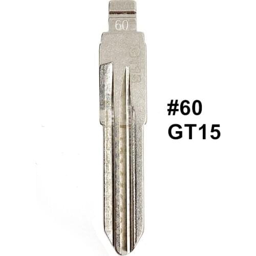 5pcs 2 IN 1 Lishi GT15 #60 Engraved Line Key Blade Scale Shearing Teeth Cutting Key Blank For Fiat Palio Ferrari