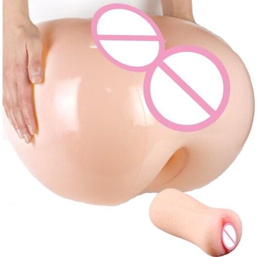 Inflatable Ass Buttocks Vagina Pocket Pussy Sex Toys for Men Water Injection Fuckmachine Male Masturbator Silicone Erotic Doll
