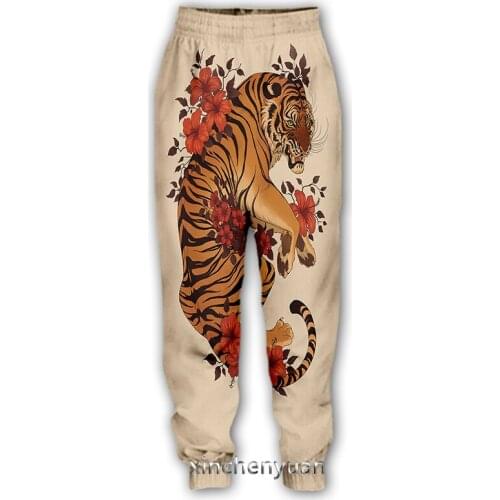 Xinchenyuan New Men/Women Animal Tiger 3D Printed Casual Pants Fashion Streetwear Men Loose Sporting Long Trousers F44