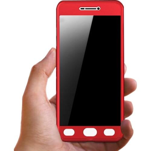 360 Degree Full Glossy Hard PC Phone Cases for Redmi 3S 5A 5 Plus Note 5 Pro + Tempered Glass Cover for Xiaomi A1 5X Mix 2 Cases