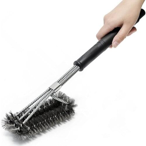 Wire Grill Cleaning Brush BBQ Brush Stainless Steel Wire Bristles Cleaning Brushes With Handle Barbecue Cooking Tool Supplies