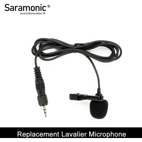 Saramonic Replacement omnidirectional Lavalier Microphone with locking 1/8″ (3.5mm) TRS Male for Saramonic wireless Mic systems