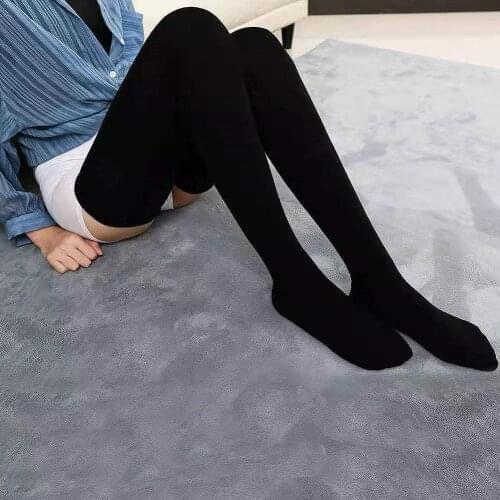 Women Ladies Cotton Stockings Winter Warm Casual Cable Knit Over knee Long Boot Soft Cotton Eleatic Thigh-High Stocking