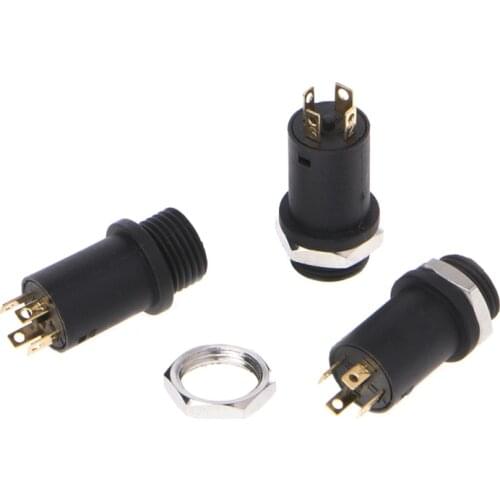 10 Pcs 3.5mm 4 Channel Female Headphone Stereo Jack Panel Mount Connector Gold Plated