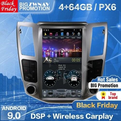 128GB Tesla Carplay For Lexus RX300 RX330 RX350 RX400H RX450 2004 2005 2006 2007 Android Player Audio Stereo Unit Radio Recorder