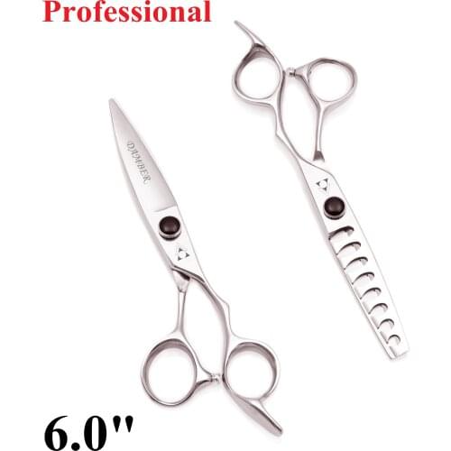 6.0 Hair Scissors Professional High Quality Hairdressing Scissors Barber Thinning Scissors 440C Japanese Steel Cut Shears 9022