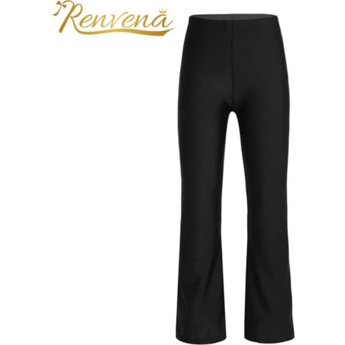 Girls Basic Classic Stretchy Loose Bootcut Jazz Hip Hop Pants Kids Dancewear Latin Gymnastic Exercise Yoga Running Trousers