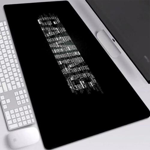 Large Mouse Pad Extended Big XL,XXL Desk Mat Black Simple Letter Gaming Mouse Pad Laptop PC Game Accessories For Pad Mouse