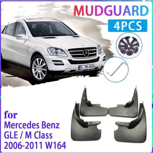 Car Mud Flaps for Mercedes Benz GLE M Class W164 2006~2011 2009 2010 Mudguard Splash Guards Fender Mudflaps Auto Accessories