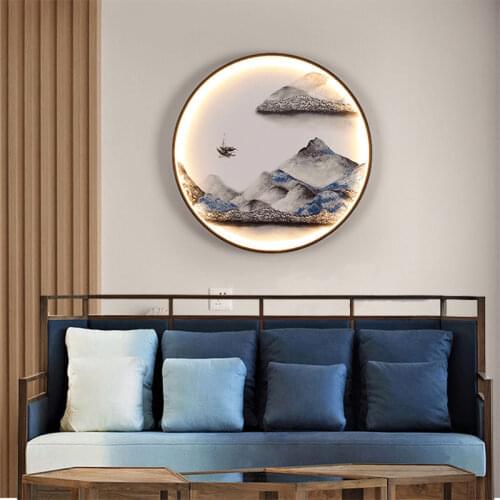 Chinese Wall Lamp Beside Lamp For Hallway Corridor Light Tea Room Living Room Creative Bedroom Bedside Wall Lamp Decoration