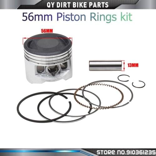 56mm Piston Piston Rings kit For 56mm Bore YinXiang YX140 150140cc 150cc 1P56FMJ Horizontal Engine Dirt Pit Bike Atv Quad Parts