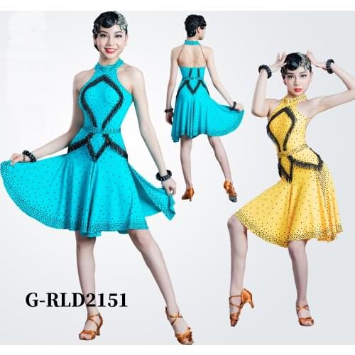 ChildrenS Latin Dance Performance Costume New High-End Strapless Practice Clothes Adult Latin Dance Competition Dresses DN8699