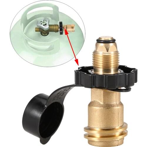 Brass Propane Tank Cylinder Adapter Convert POL to QCC1/ Type 1 Grill BBQ 50LB Pressure Regulator Connection