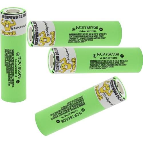 YECKPOWO 18650 battery NCR18650B li-ion batteries lithium akkumulator 3400mah 3.7V Russia warehouse fast delivery 18650 charger