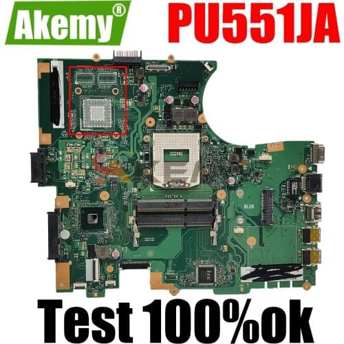 AKEMY PU551JA Laptop Motherboard For ASUS PU551JA PU551J PU551 Test Original Mainboard GM