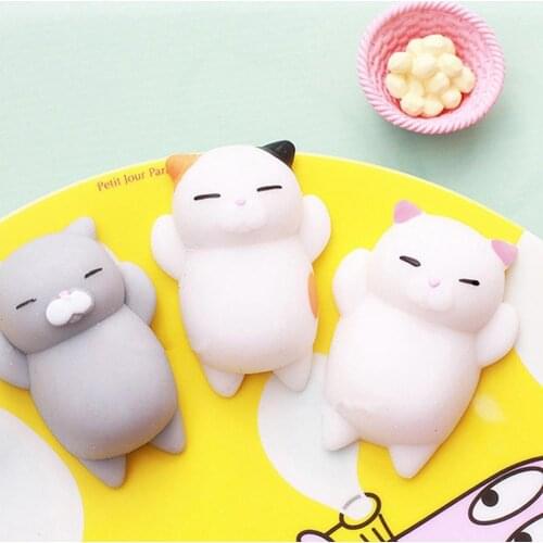 Mini Change Color Cute Cat Antistress Ball Squeeze Rising Abreact Soft Sticky Stress Relief Toys Funny Gift mochi Toys