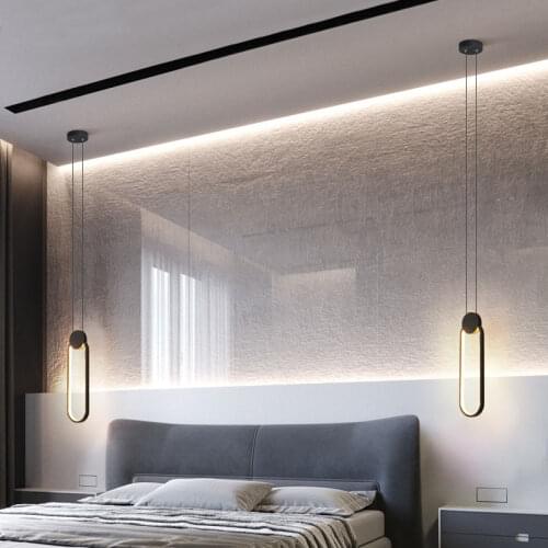 Nordic Minimalist LED Pendant Light Bedside Lamp Wall Pendant Lamp Hanging Light for Living Room Modern Hanging Lighting Fixture