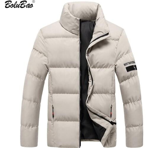 BOLUBAO Winter New Men Parkas Coats Brand Mens Solid Color Casual Jacket Warm Thick Parka Coat Male