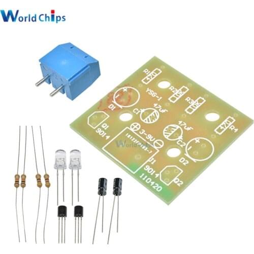 DIY Kit 5MM LED Simple Flash Light Circuit Simple flashing Leds Circuit Board Kits Electronic Production Suite Parts