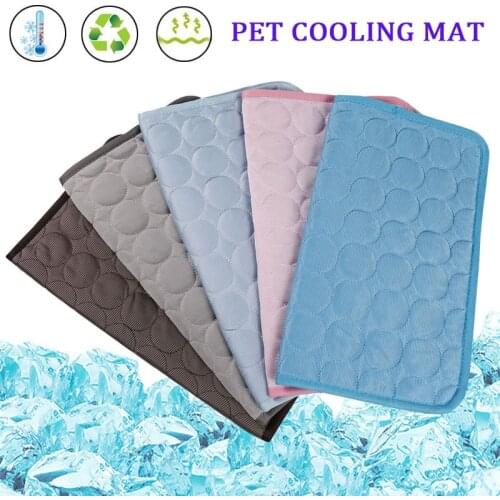 Cooling Summer Dog Mat Pad Mat For Dogs Cat Blanket Breathable Sofa Pet Dog Bed Summer Washable For Small Medium Large Dogs Mat