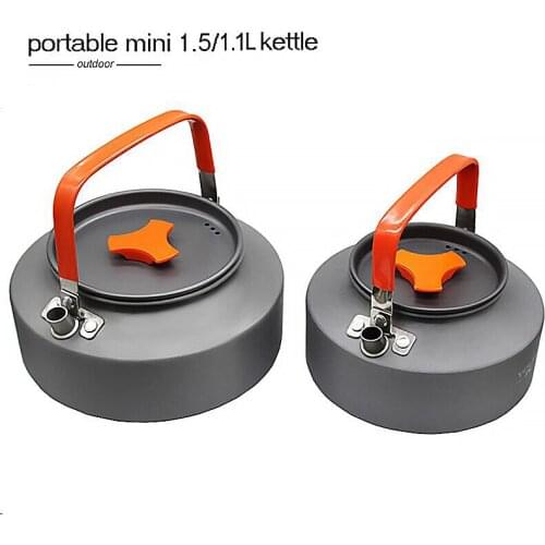 1.1L&1.6L camping kettle outdoor kettle Ultralight camping tableware travel tableware Outdoor Hiking Teapot outdoor picnic set
