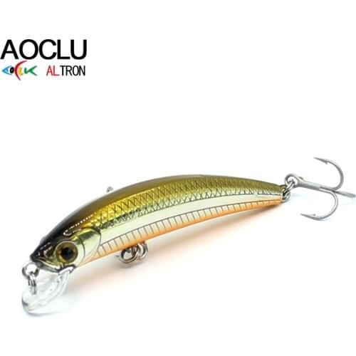 AOCLU wobbler Jerkbait 6 Colors 50mm 2.6g Hard Bait Minnow Fishing lures Bass Fresh Salt water VMC hooks tackle