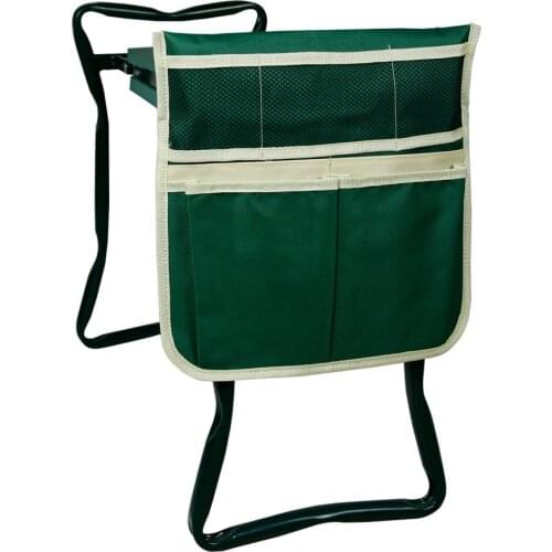 QHOE 32 x 32cm Garden Stool Side Narcar Bag Oxford Cloth Garden Side Hanging Bag Push