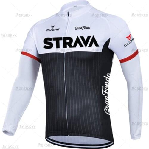 STRAVA Bike Jersey Spring Pro Bicycle Team Shirt Sportswear Road Bike MTB Racing Jersey Males' Shirts Bicycle Full Sleeve Wear