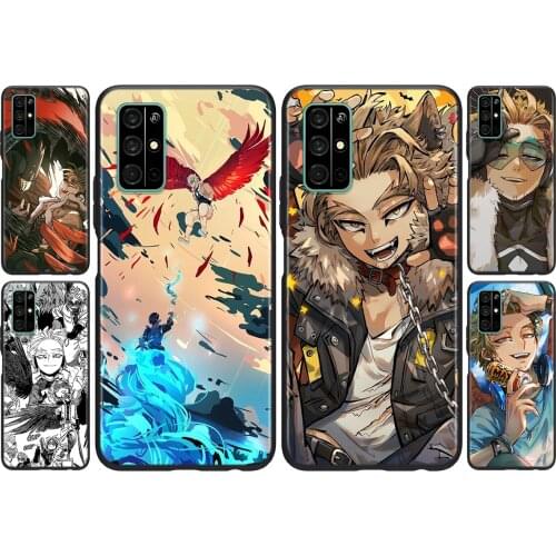 Silicone Cover BNHA Hawks Coat Anime For Huawei Honor 30i 10X 30S 9A 9S 9X 30 9C 20 20S V20 10i 10 7C Pro Lite Phone Case